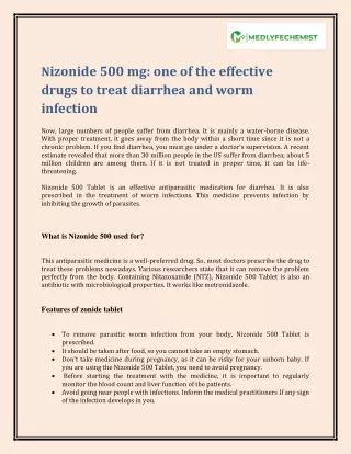 Know All About Nitazoxanide 500mg?