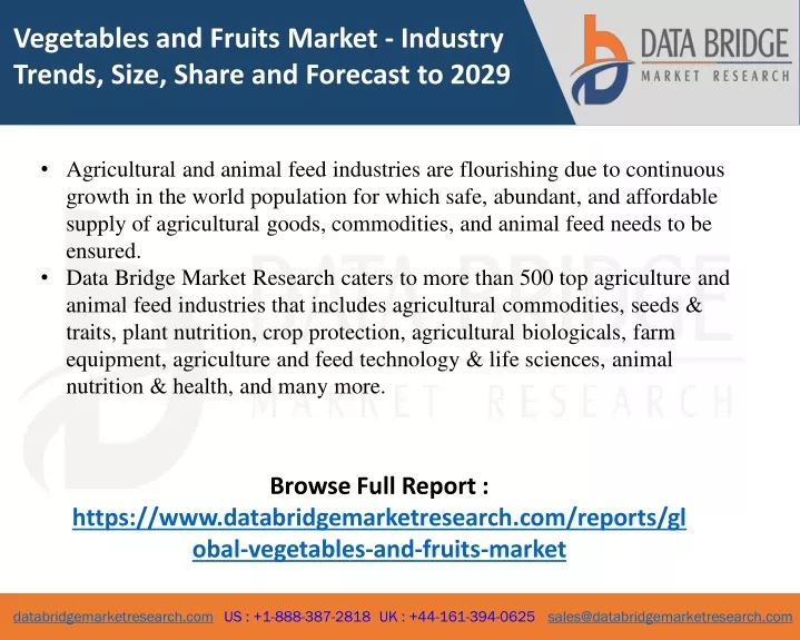 vegetables and fruits market industry trends size