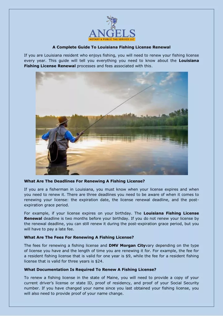 a complete guide to louisiana fishing license