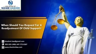when should you request for a readjustment of child support