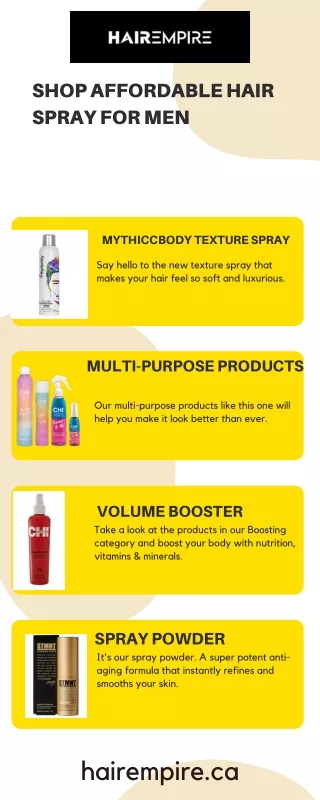 Shop Affordable Hair Spray for Men
