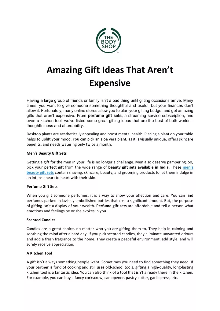 amazing gift ideas that aren t expensive