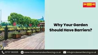 Why Your Garden Should Have Barriers