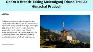 go on a breath taking mcleodganj triund trek