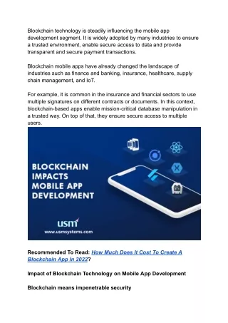 blockchain technology is steadily influencing