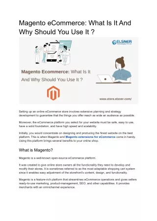 magento ecommerce what is it and why should