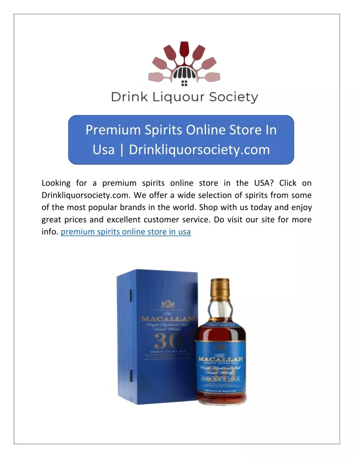 premium spirits online store