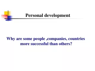 personal development