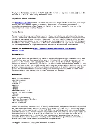 polystyrene market size was valued