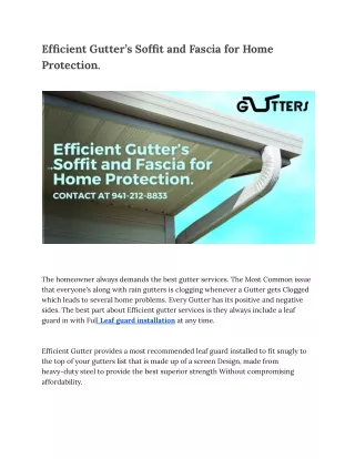 Efficient Gutter Soffit and Fascia for House Protection and Defense (1)