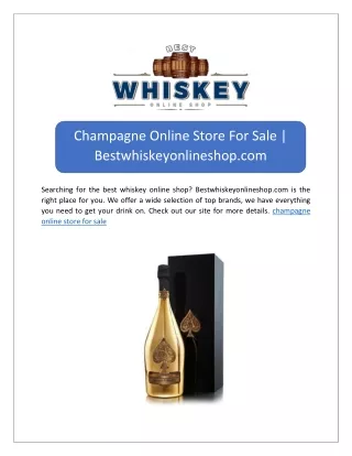 Champagne Online Store For Sale | Bestwhiskeyonlineshop.com