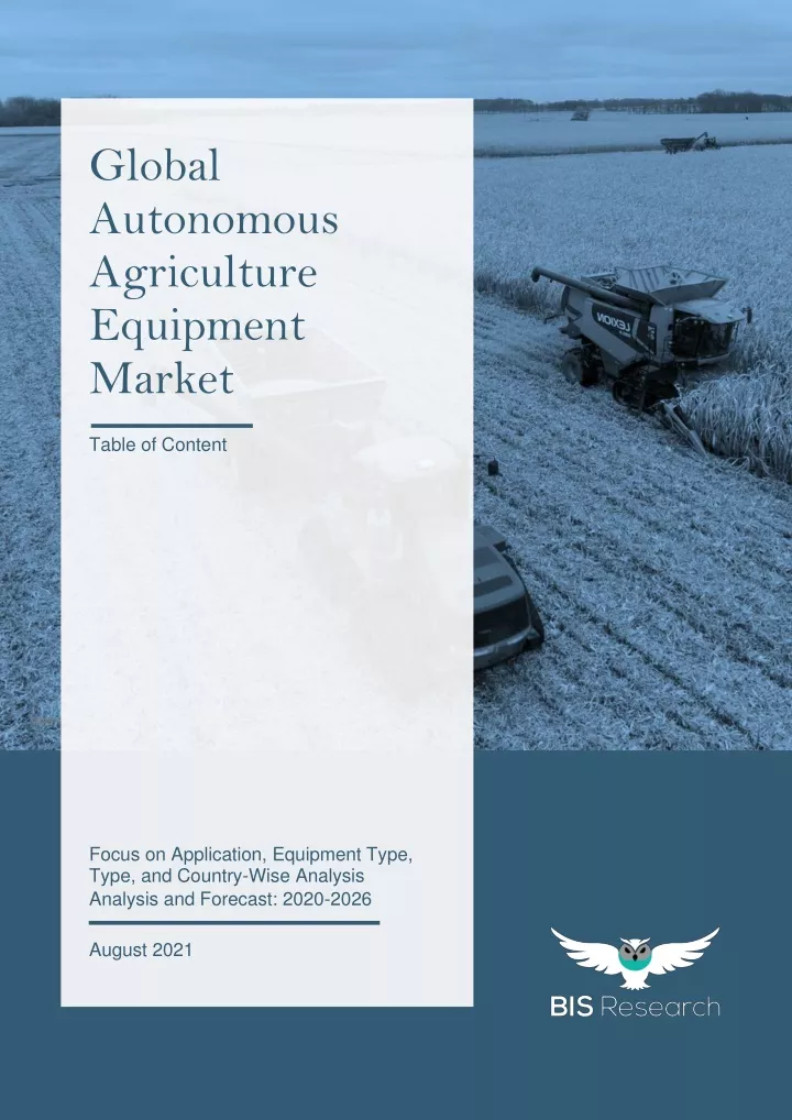 global autonomous agriculture equipment market