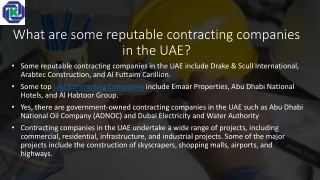 contractor companies in Dubai