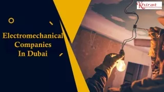 Electromechanical Companies In Dubai