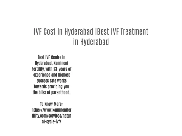 ivf cost in hyderabad best ivf treatment