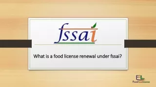 food license renewal under fssai