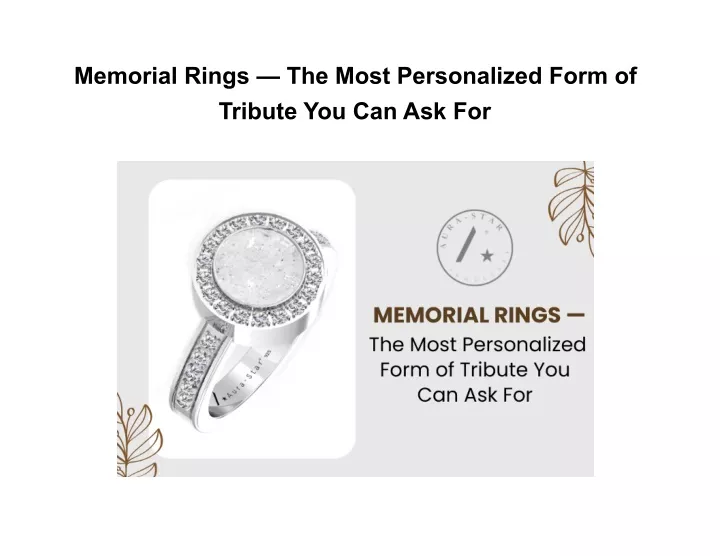 memorial rings the most personalized form