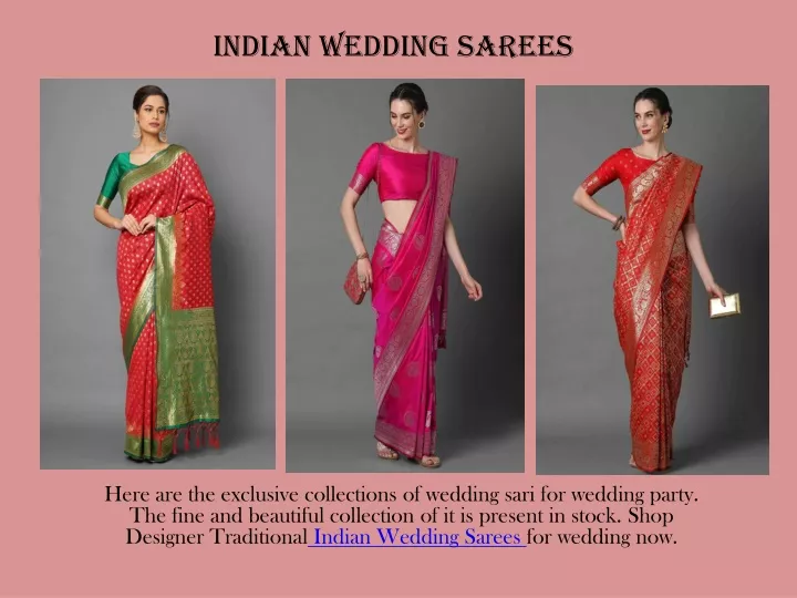 indian wedding sarees