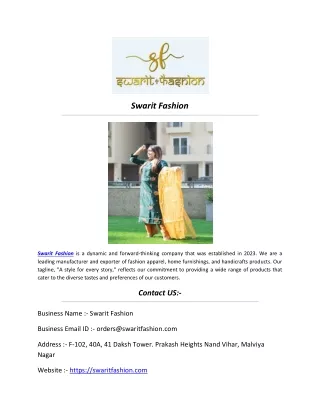 Swarit Fashion