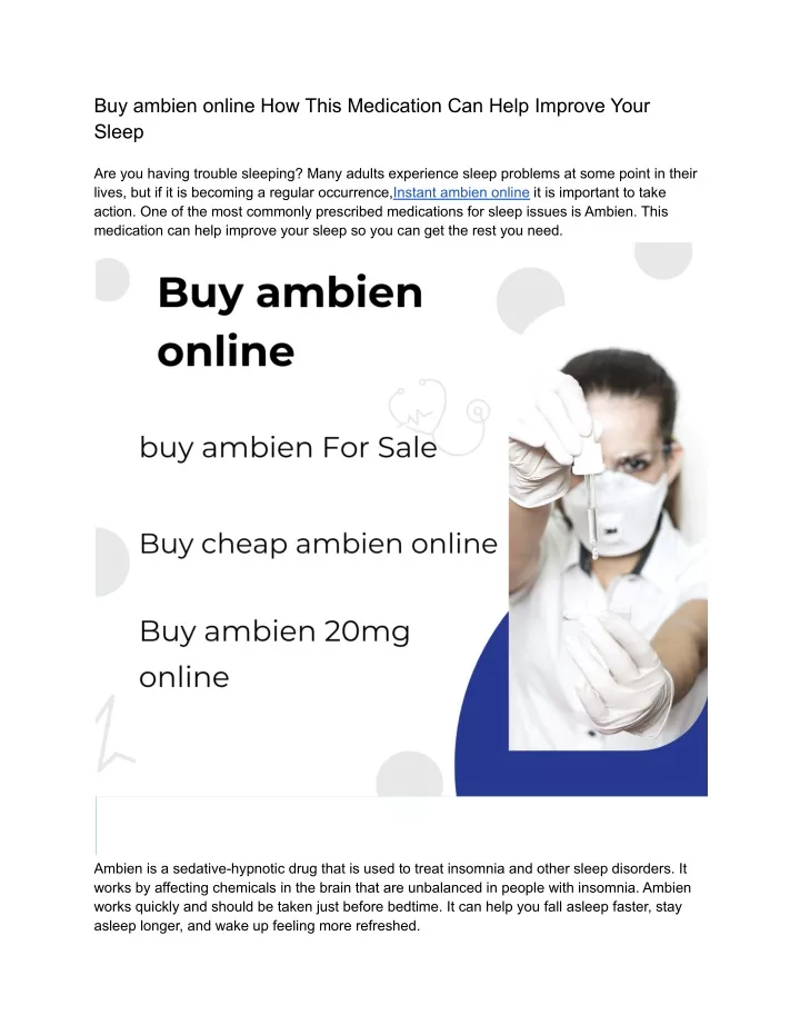 buy ambien online how this medication can help