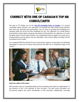 Connect with One of Canada's Top HR Consultants