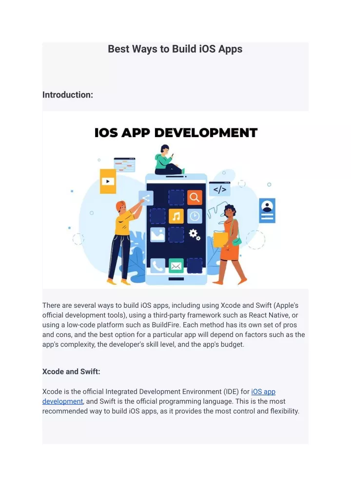 best ways to build ios apps