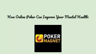 How Online Poker Can Improve Your Mental Health_