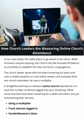 How Church Leaders Are Measuring Online Church Attendance