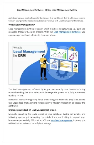 Lead Management Software