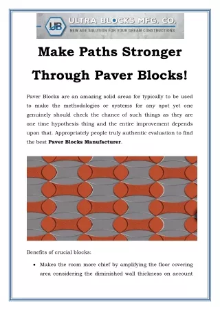 make paths stronger