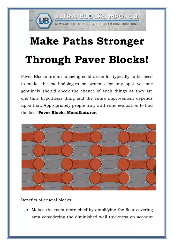 make paths stronger