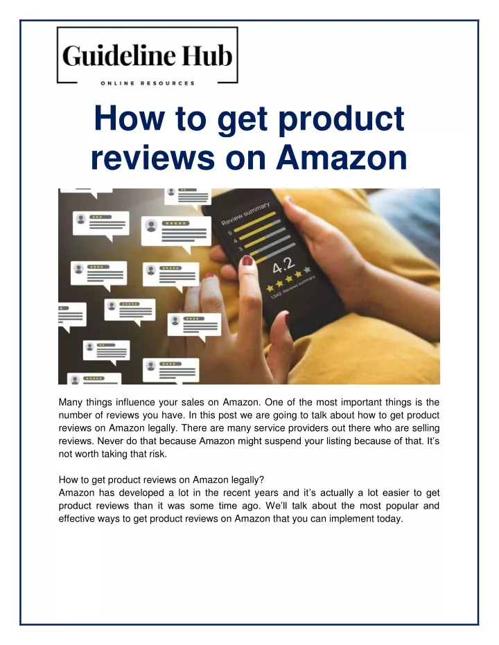how to get product reviews on amazon