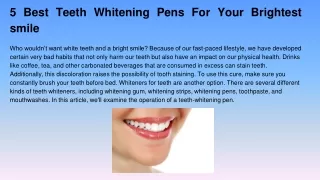 5 Best Teeth Whitening Pens For Your Brightest smile
