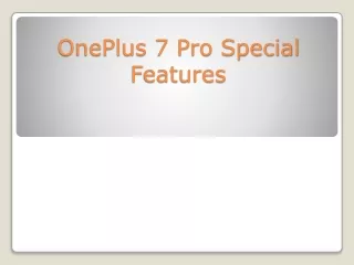 oneplus 7 pro special features