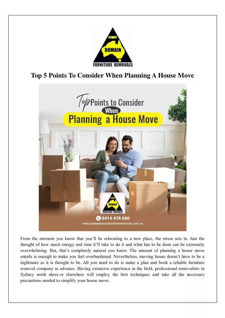 top 5 points to consider when planning a house