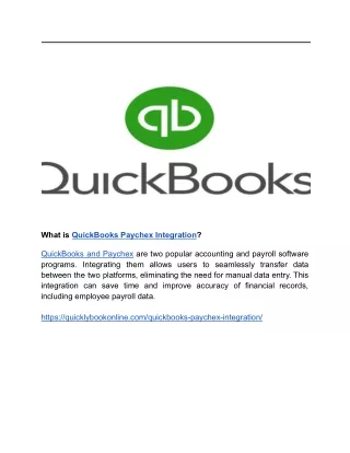 what is quickbooks paychex integration