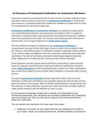 an overview of professional certifications