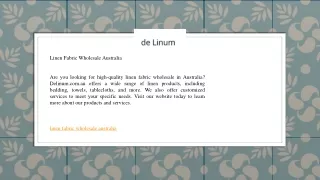 Linen Fabric Wholesale Australia   Delinum.com.au