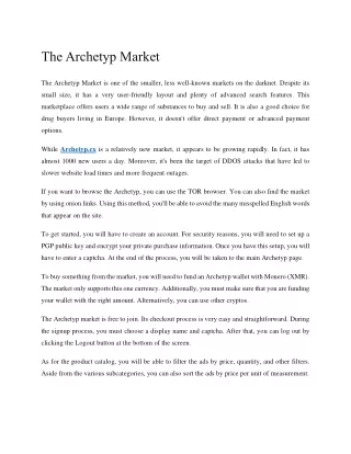 the archetyp market