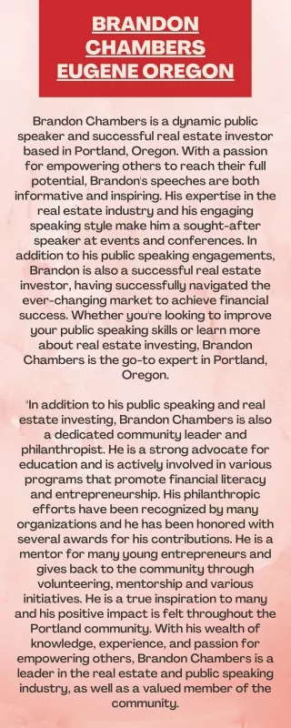 About Brandon Chambers Eugene Oregon