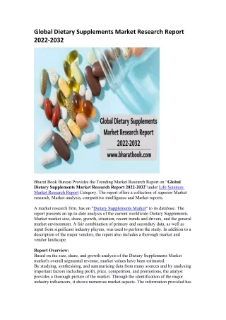 global dietary supplements market research report