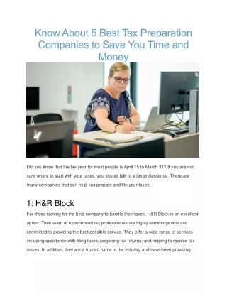 Best company for taxes