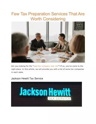 Best tax company near me