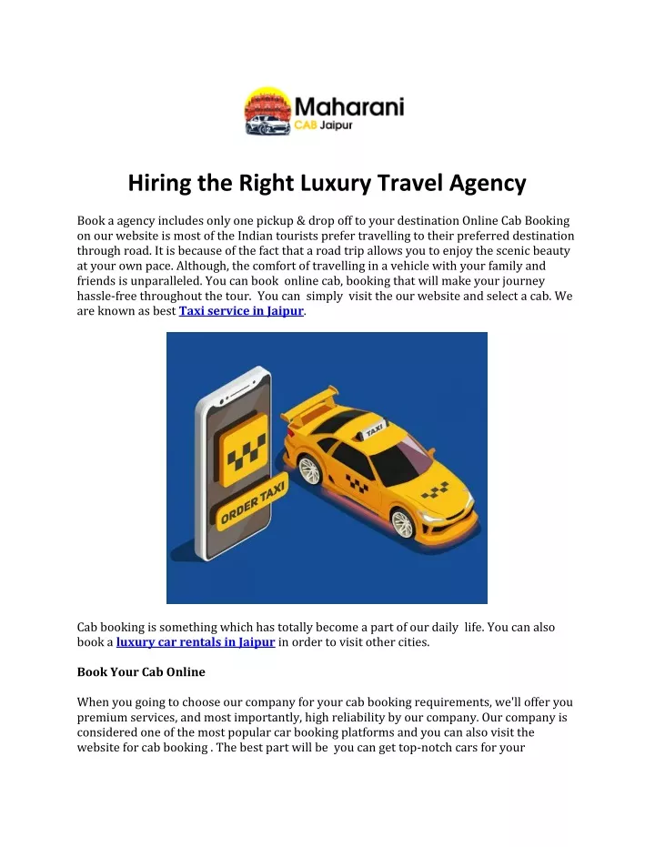 hiring the right luxury travel agency
