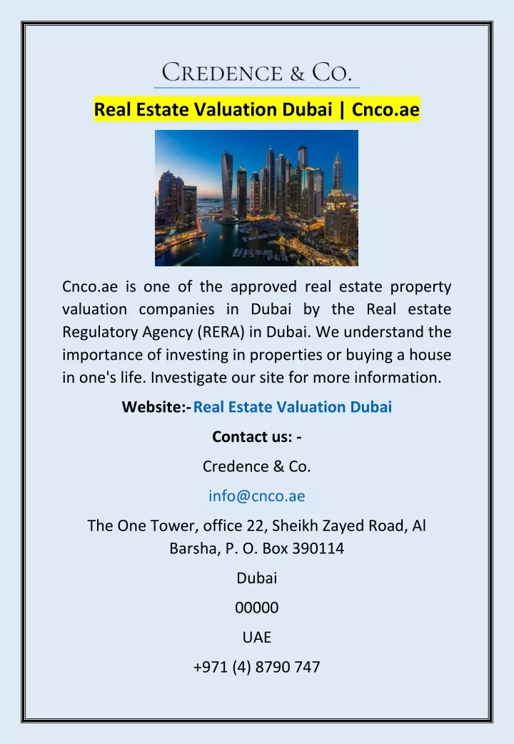 real estate valuation dubai cnco ae