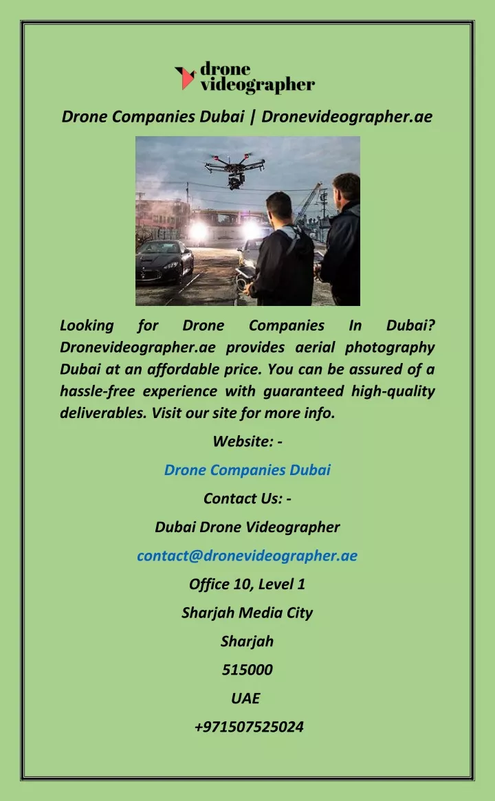 drone companies dubai dronevideographer ae