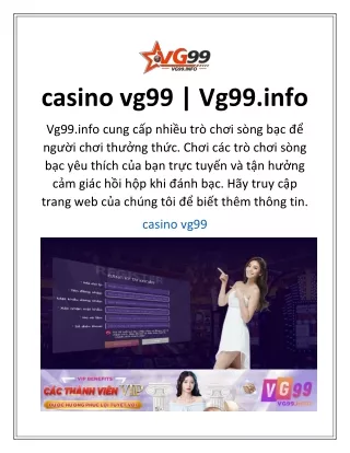 casino vg99  Vg99.info