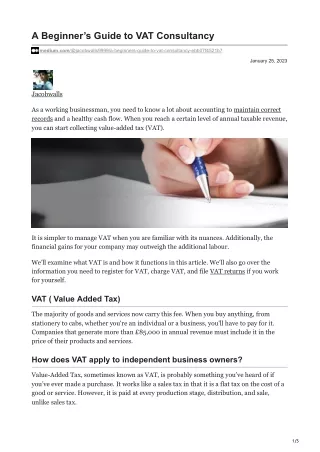 a beginner s guide to vat consultancy