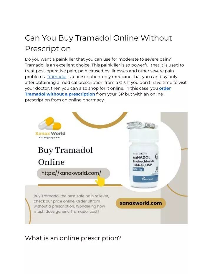 can you buy tramadol online without prescription
