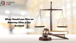 When Should you Hire an Attorney After a Car Accident